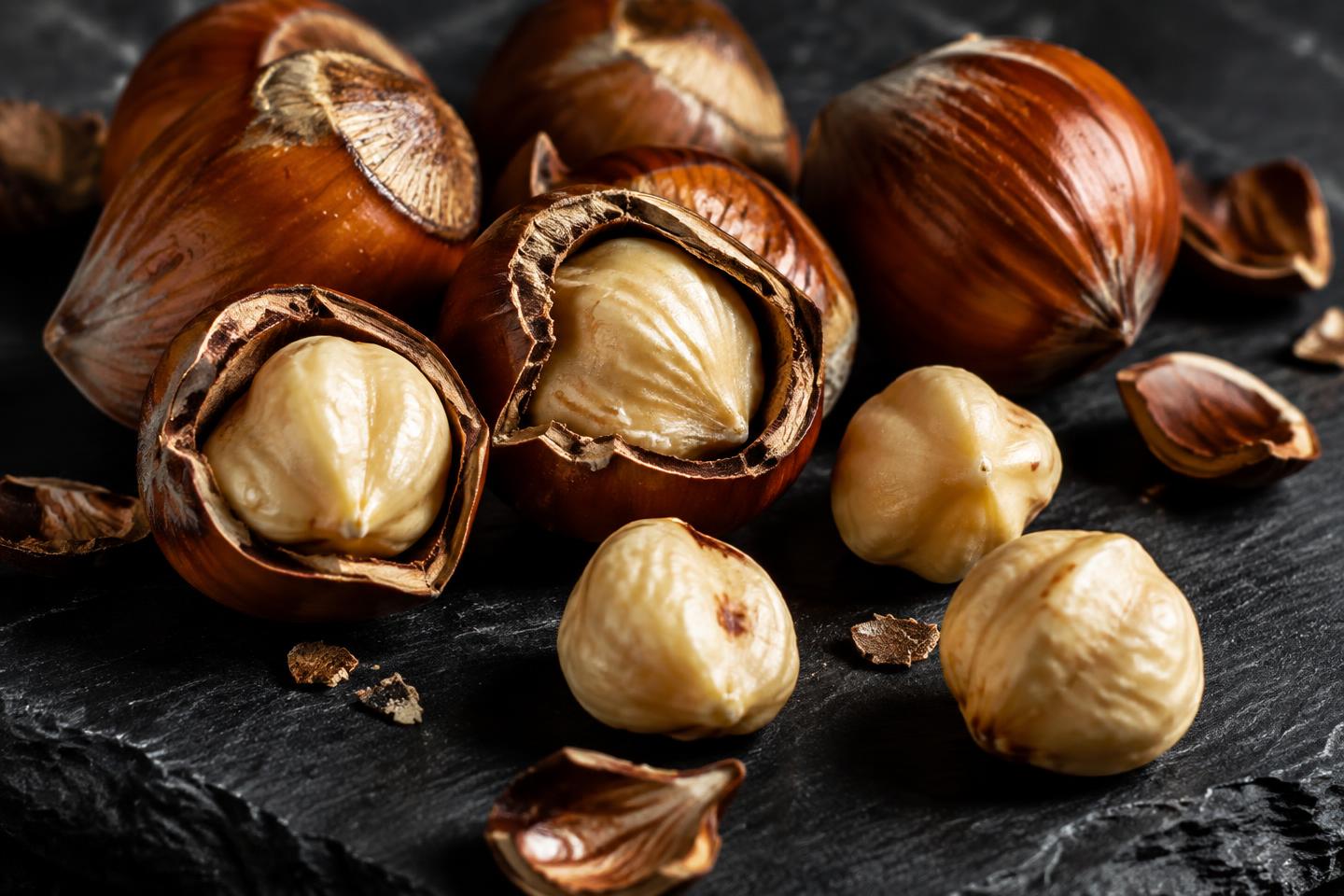 Premium hazelnut kernels with naturally high oil content